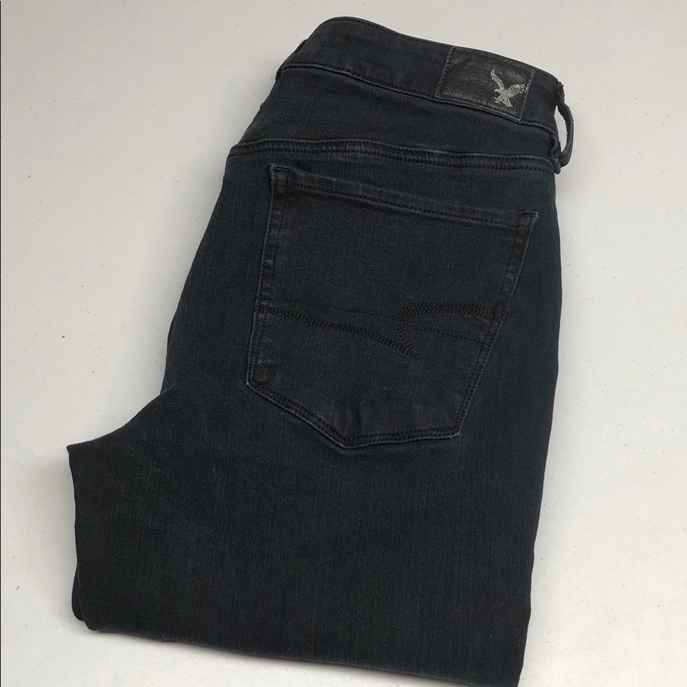 BLACK AMERICAN EAGLE HI-RISE JEGGING JEANS 8/29x29 ⭐️